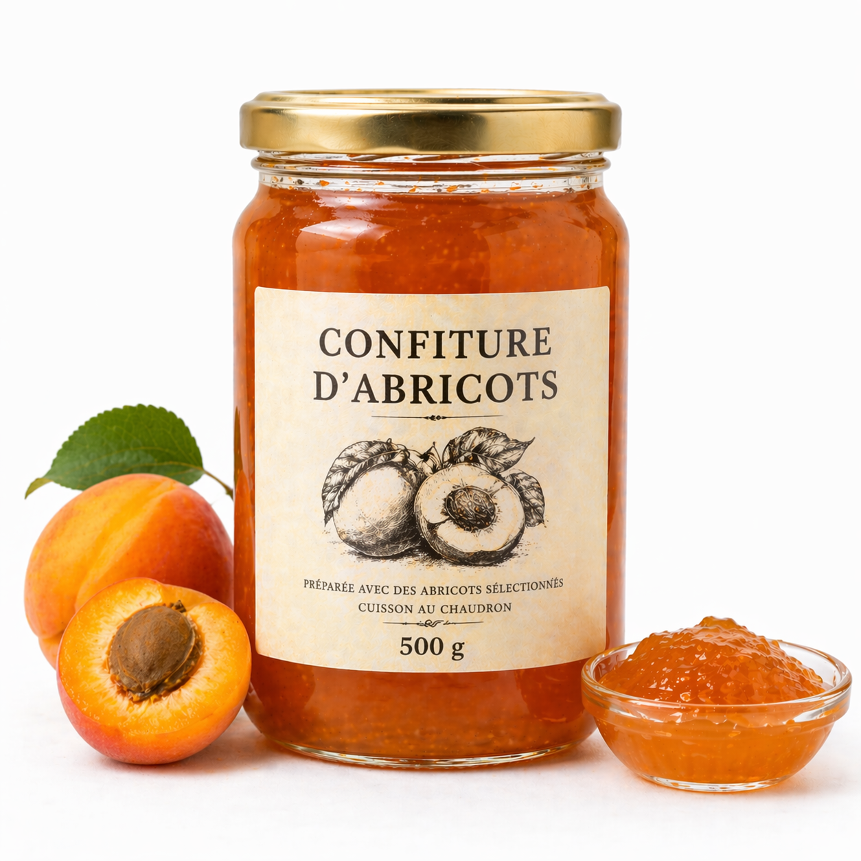 Confiture d'abricots 500gr