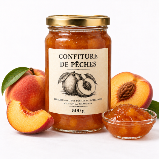 Confiture de pêches 500gr